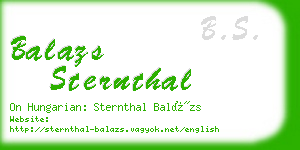 balazs sternthal business card